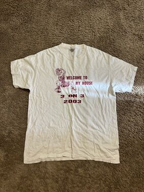 Vintage Hoop it up 3 on 3 “off white” shirt 90s size large